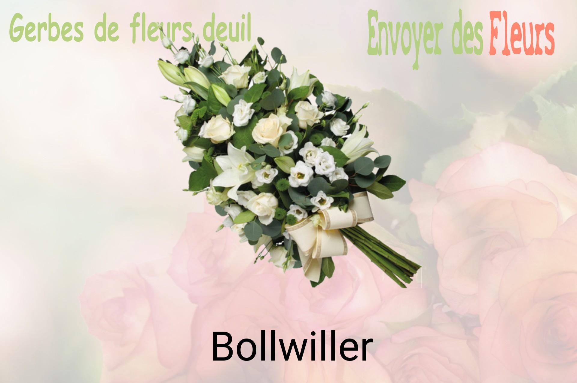 Gerbe de fleurs de deuil livrée à Bollwiller